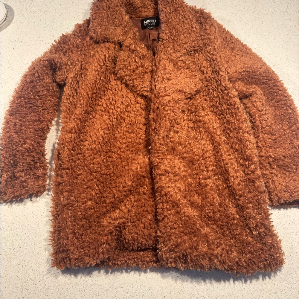 Audrey 3+1 Women's Brown Teddy Jacket